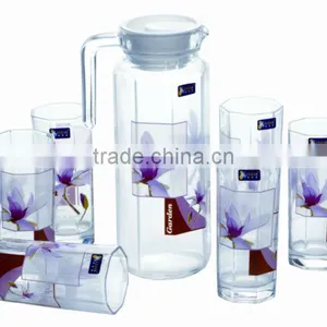 New Design Glass Water Jug Set Wholesale 7 Pcs Glass Water Set thumbnail-1