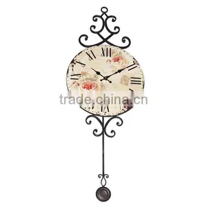 Vintage Decorative Wall Clock With Pendulum thumbnail-1