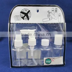 4pcsplastic Transparent Travel Bottle Set Travel Bottle Kit Bottle Container thumbnail-1