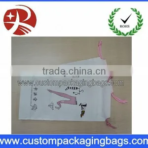 Drawstring Tote Clear Plastic Bags 16" X 18" NEW thumbnail-1