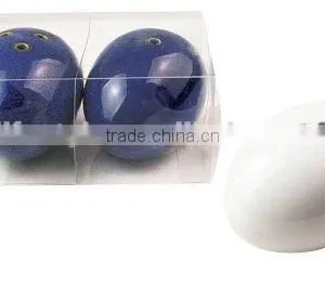 2pcs Ceramic Salt & Pepper Shaker Set With Egg Shape thumbnail-1