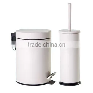 Colorful Metal Pedal Bin and Toilet Brush thumbnail-3