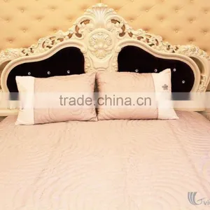 NEW STYLE 2015 ! HAND EMBROIDERED BLANKET WITH PILLOW CASES, SOFT, BREATHABLE WITH ELEGANT DESIGNS AND COLORS thumbnail-1