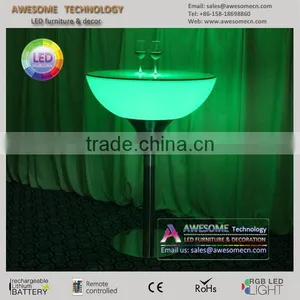 Metal Stainless Steel Bar Lounge Table With Glow Top (TP115) thumbnail-1