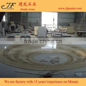 3D Custom-made Circle Waterjet Medallions With Light Emperador Marble thumbnail-1