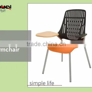 Upholstered Metal Leg Black Dining Room Furniture Dining Stool Leather Chair thumbnail-6