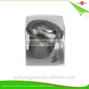 ZY-F1122 Stainless Steel Barrel Shape Tea Strainer Infuser Filter Steeper With Lid and Chain thumbnail-2