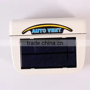 1W Rechargeable Solar Power Auto Vent Car Fan thumbnail-1