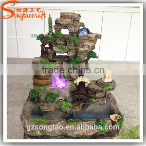 Hot Sale Artificial Rocky Waterfall Indoor Decoration Artificial Fountain Waterfall thumbnail-1