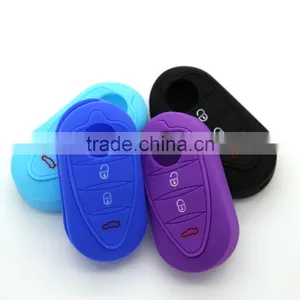 Plastic Leather Car Key Holder Silicone Protective Car Key Cover for Alfa Romeo thumbnail-3