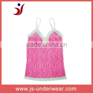 High Quality Fashion Design Ladies Sexy Lace Print Camisole thumbnail-1