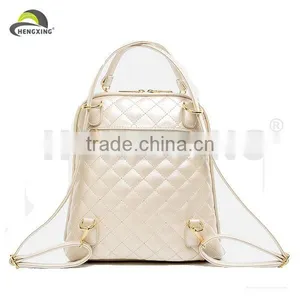 Fashion White Ladies PU Leather Backpacks thumbnail-3