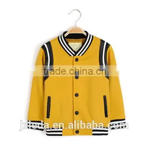 Children Boys Striped Sleeve and Hem Fleece Jacket thumbnail-3