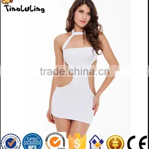 Women No Sleeve Fall Summer Dress 2017 Sexy Club Dress Slim Party Cross Halter Bandage Dresses Sexy Lingerie thumbnail-1