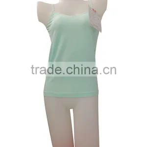 Nice Quality One Piece Women Singlet Straps Plain Underwear V-neck Ladies Camisole thumbnail-1