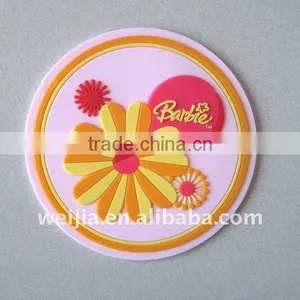 Round Shape 3D PVC Cup Mat thumbnail-1