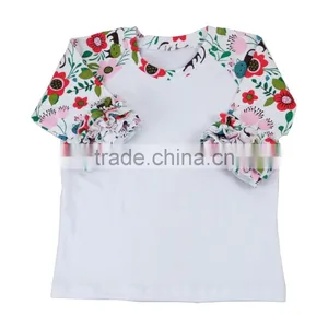 2017 Boutique Summer Fall 3/4 Sleeve Icing Clothes New Print Icing t Shirt Adorable Cotton Wholesale Girls Ruffle Raglan thumbnail-6