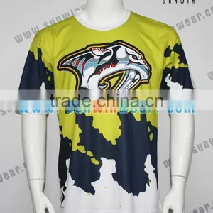100% Polyester Short Sleeve T-shirt for Summer thumbnail-1