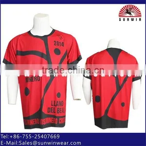 2015 Men's Custom Sublimated Table Tennis Jersey /sublimation Tshirt Wholesale thumbnail-2