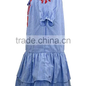 2017 Girl Party Enbroider Falbala Dress for Children Frocks Designs thumbnail-2