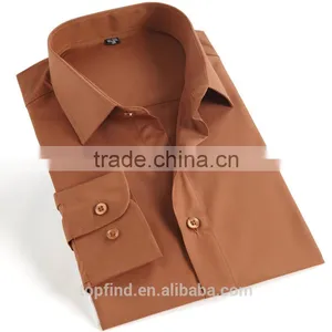China Supplier Oem Classic Solid Color Mens Dress Shirt European Collar European Size thumbnail-1