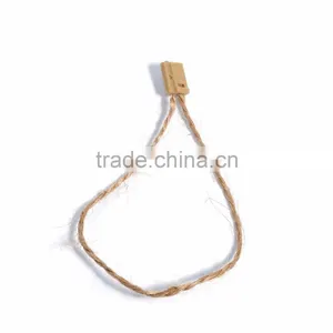 Hemp Hang Tag Snap Lock Pin Brown 18cm(7 1/8") x 0.8cm( 3/8"), 1 Piece thumbnail-1