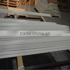 White Dia 12mm FRP Round Rods One End Tapered Sharpened Gardening Fence thumbnail-1