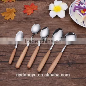Wood Handles Stainless Steel Spoon Tableware/chyi Fork Knife Chopsticks Cultery /fancy Dining Tableware thumbnail-2