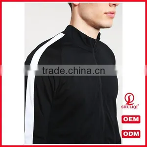 Shuliqi Factory Custom Gym Skinny Tracksuit Wholesale Men Sports Plain Cotton Tracksuit in Black thumbnail-2