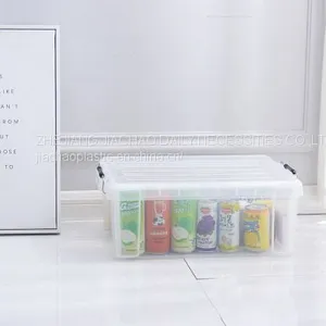 Clear Transparent Plastic Storage Box With Steel Handle thumbnail-3