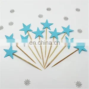 Blue Stars Cupcake Topper Birthday Party Cake Decorations thumbnail-2