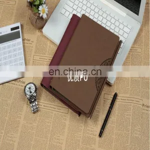Manufacture Customized High Quality PU Leather Schecdule/diary/travel Journal Notebooks With Pen and YO Binding thumbnail-1
