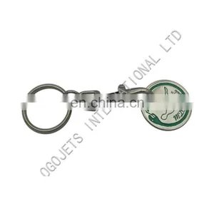 Popular Supermarket Shopping Cart Chip Keychain Type Trolley Coin, Token Coin thumbnail-1
