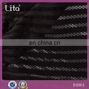 Autumn and Winter Fashion Striped Mesh Lace Fabric for Lady Dresses thumbnail-1