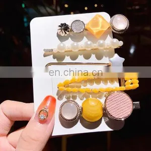Korean Version of Pearl Hairpin Set Red Side Word Clip Hair Accessories Girl Hairpin Simple thumbnail-6