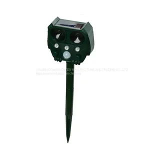 Outdoor Garden Yard Solar Powered Ultrasonic Bird Animal Induction Repeller With LED Light thumbnail-1
