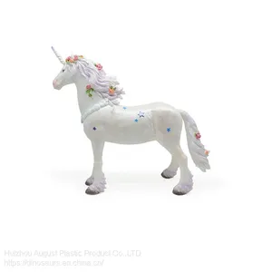 Realistic Unicorn Action Figure Western Mythology Creature 3D Unicorn Figure White Horse With Spiral Horn Horse Model Toys thumbnail-1
