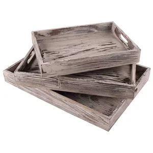 Nesting Wooden Serving Trays thumbnail-1