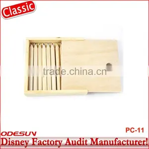 Disney Universal NBCU FAMA BSCI GSV Carrefour Factory Audit Manufacturer Wholesale Eco-friendly Wooden Pencil Box thumbnail-1