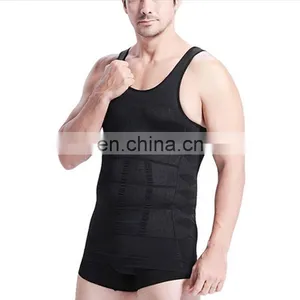 2018 Men Slimming Body Shaper Tummy Vest Underwear Corset Waist Muscle Girdle Slim Fit Shirt For Men Fat Burn thumbnail-1