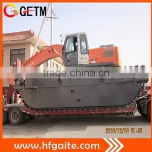 Amphibious Excavator Pontoon GET210P Equipped Doosan Motor Japan Hydraulic System Marsh Buggy thumbnail-2