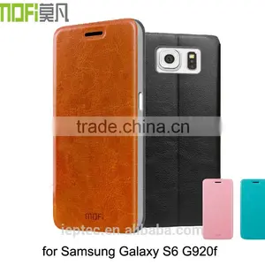 MOFi Case for Samsung Galaxy S6 G920F, Flip PU Leather Phone Cover for Samsung Galaxy S6 Case thumbnail-1