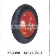 16 Inch 4.00-8 Metal Plastic Rim Colorful Air Pneumatic Wheel for Wheelbarrow Quality Choice thumbnail-1