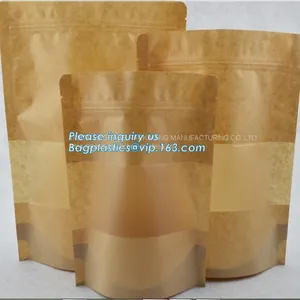 Kraft Paper Pouch, Odor Proof Bags, Zip Top Waterproof For Food Storage, Heavy Duty Ziplock, Heat Sealable thumbnail-4