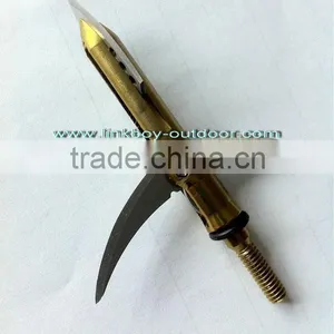 Linkboy Outdoor Hunting Arrow Broadheads,Expandable Steel Blades Arrowhead Tip 100 Grain Archery Hunting thumbnail-2