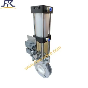 3 Inch Pneumatic Stainless Steel Ceramic Lined Knife Gate Valve thumbnail-3
