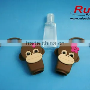 20ml 30ml Animal Silicone Hand Sanitizer Holder in Monkey Shape,cute Mini Shampoo Bottle With Silicone Case thumbnail-1