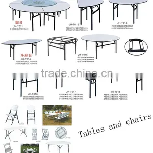 Plywood Pvc Edge Banquet Folding Round Table thumbnail-3