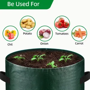 5/7/10 Gallon Fabric Potato Grow Bags Breathable Planting Containers for Potato Tomato Carrot Onion Growing thumbnail-3
