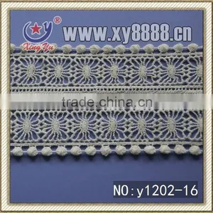Grace Hollow Style Water-Solubled Cotton Schiffli Embroidery Lace thumbnail-1